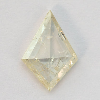 Kite diamond standing on a pale surface, with its pointed outline and internal features visible.
