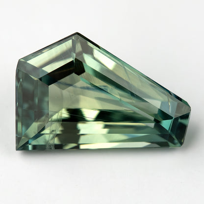 Zafiro pentagonal verde amarillento-azulado natural de 1.51 ct, vista de piedra 1, SKU BNS159