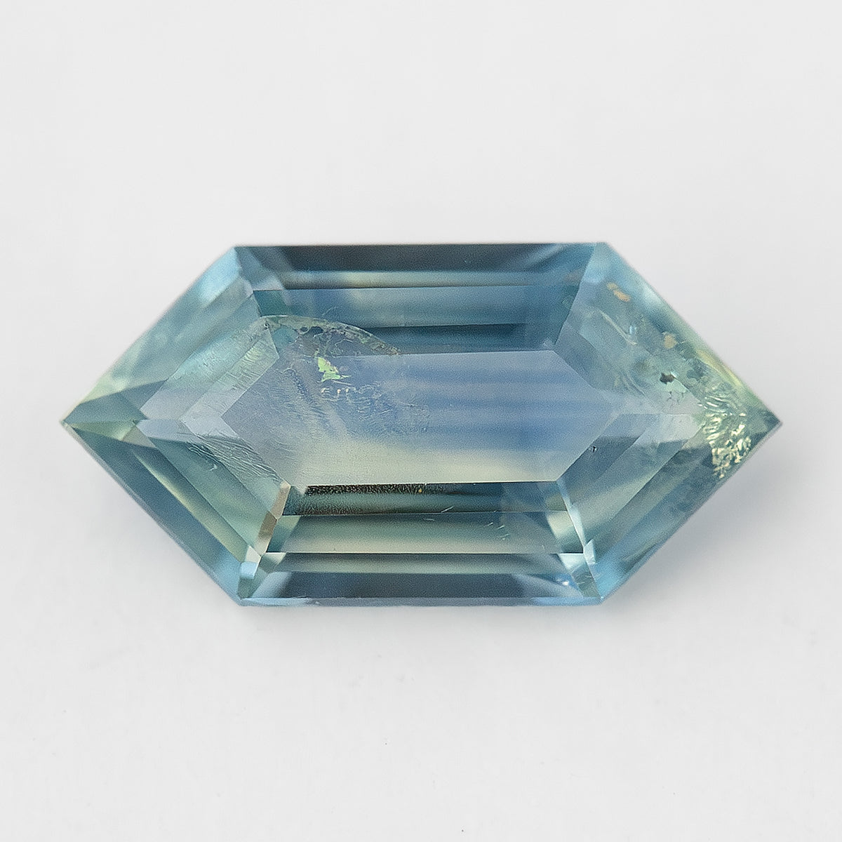 Individual view of sold #2 BNS152 light-blue natural sapphire for reference.