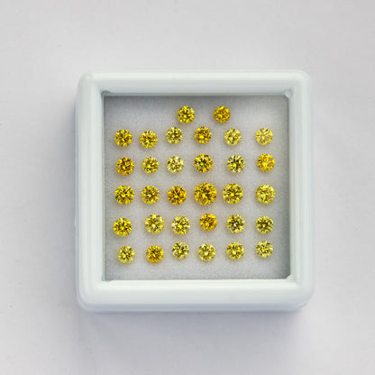 White yellow-diamond tray at a slight angle on a pale surface.