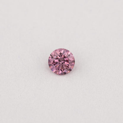 GIA Certified 0.06ct Fancy Intense Purplish Pink Natural Argyle Pink Diamond Round Brilliant VS1