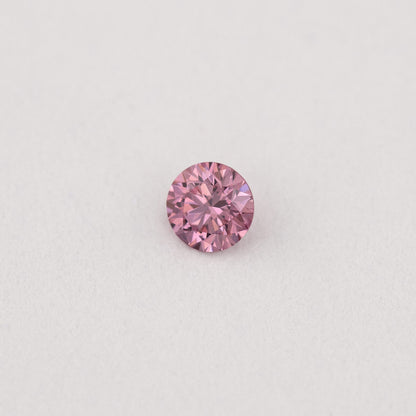 GIA Certified 0.06ct Fancy Intense Purplish Pink Natural Argyle Pink Diamond Round Brilliant VS1