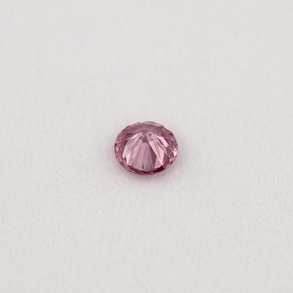 GIA Certified 0.06ct Fancy Intense Purplish Pink Natural Argyle Pink Diamond Round Brilliant VS1