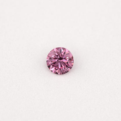 GIA Certified 0.11ct Fancy Intense Purplish Pink Natural Argyle Pink Diamond Round Brilliant VS1