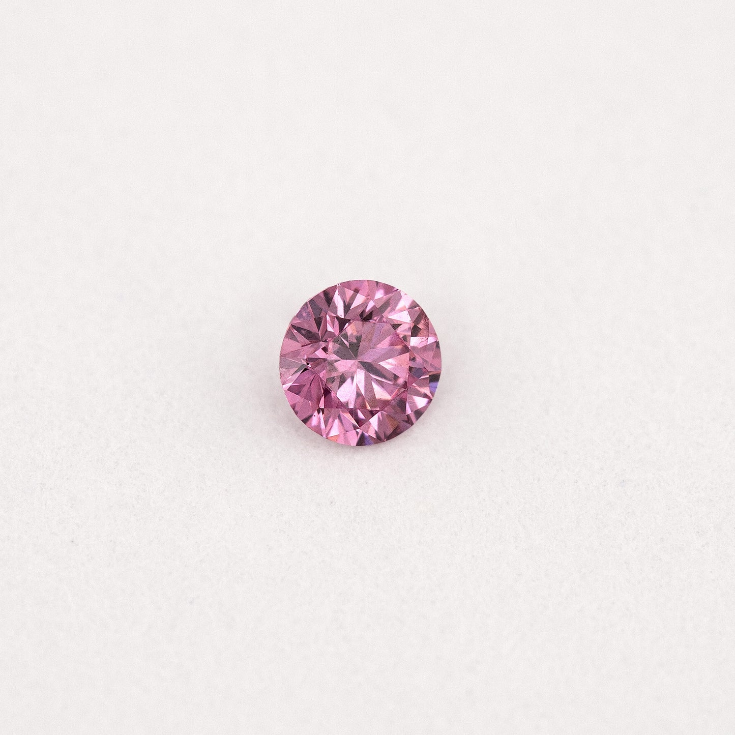 GIA Certified 0.11ct Fancy Intense Purplish Pink Natural Argyle Pink Diamond Round Brilliant VS1