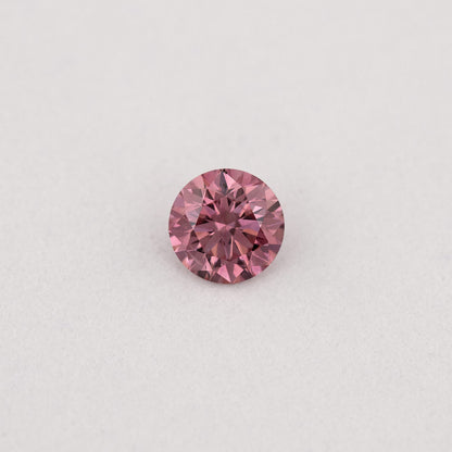 GIA Certified 0.10ct Fancy Intense Pink Natural Argyle Pink Diamond Round Brilliant VS1