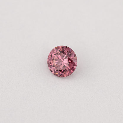 GIA Certified 0.10ct Fancy Intense Pink Natural Argyle Pink Diamond Round Brilliant VS1