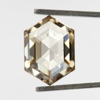 Full pavilion view held in tweezers. IGI-HEXA-5924-0195CT.