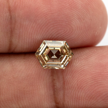 Face-up hand-scale view on fingertips. IGI-HEXA-5924-0195CT.