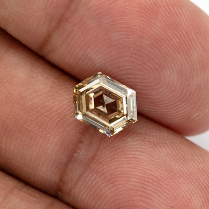 Alternate hand-scale view with warmer reflections. IGI-HEXA-5924-0195CT.