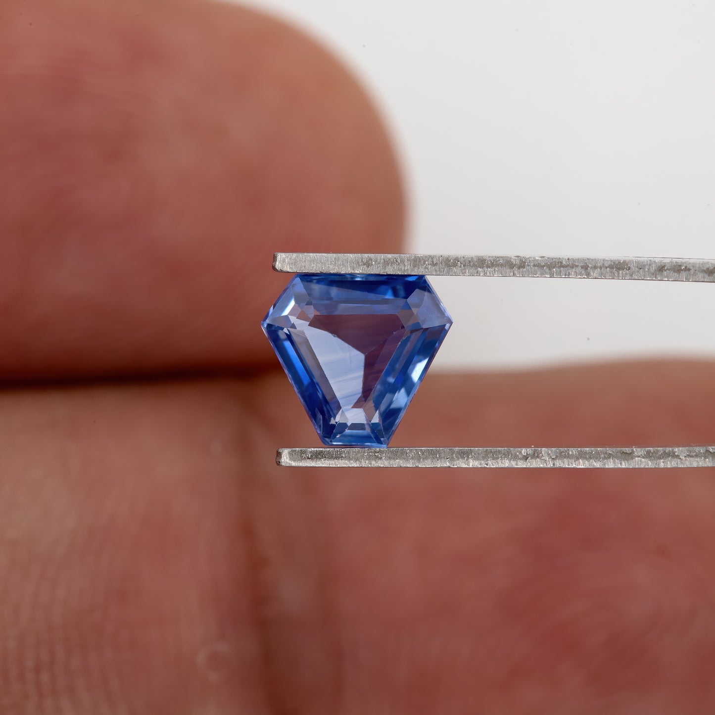 Light Cornflower Blue 1.06 Ct Sapphire | Unheated Geometric Fancy Cut | Natural Sapphire for Bold Rings & Designer Fine Jewelry