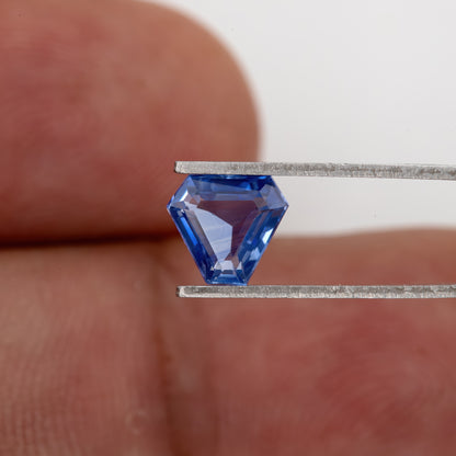 Light Cornflower Blue 1.06 Ct Sapphire | Unheated Geometric Fancy Cut | Natural Sapphire for Bold Rings & Designer Fine Jewelry