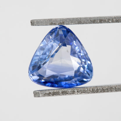Vibrant Blue with Soft Tonal Variation Trillion Cut Sapphire | 1.24 Ct Natural Untreated Gem | Eye Clean Stone for Standout Jewelry