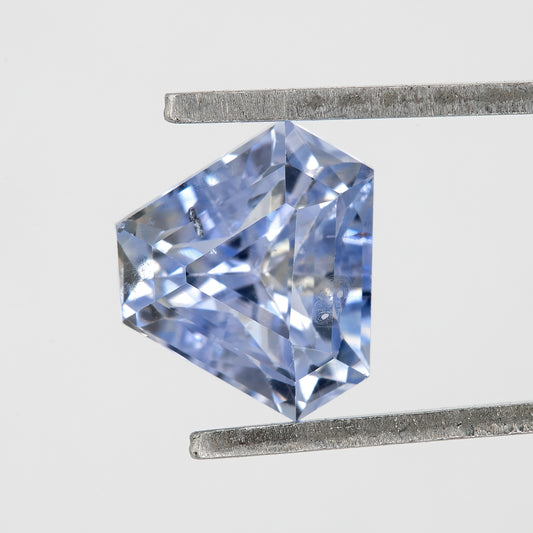 Icy Blue with Subtle Violet Undertones Geometric Cut Sapphire | 1.35 Ct Natural Untreated Gem | Eye Clean Stone for Fine Jewelry Design