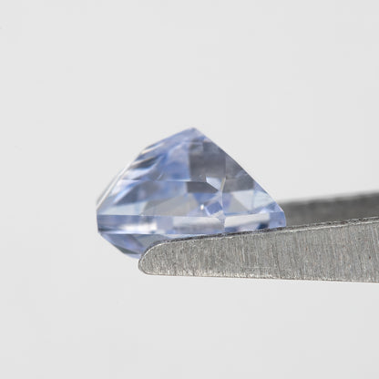 Icy Blue with Subtle Violet Undertones Geometric Cut Sapphire | 1.35 Ct Natural Untreated Gem | Eye Clean Stone for Fine Jewelry Design