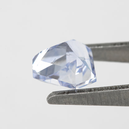 Icy Blue with Subtle Violet Undertones Geometric Cut Sapphire | 1.35 Ct Natural Untreated Gem | Eye Clean Stone for Fine Jewelry Design