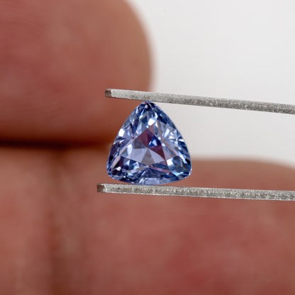 Brilliant Blend of Deep Periwinkle and violet-blue Trillion Cut Sapphire | 1.25 Ct Untreated Natural Blue Violet Gem | Eye Clean | Ideal for Designer Jewelry & Modern Ring Settings