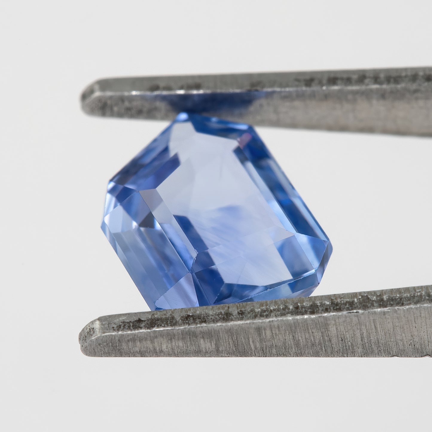 Medium-Light to Vivid Blue-Violet Geometric Cut Sapphire | 1.33 Ct Unheated Natural Eye Clean Gemstone | For Custom Rings & Artisan Jewelry