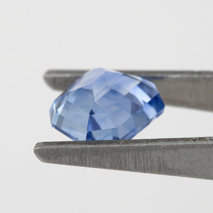 Medium-Light to Vivid Blue-Violet Geometric Cut Sapphire | 1.33 Ct Unheated Natural Eye Clean Gemstone | For Custom Rings & Artisan Jewelry