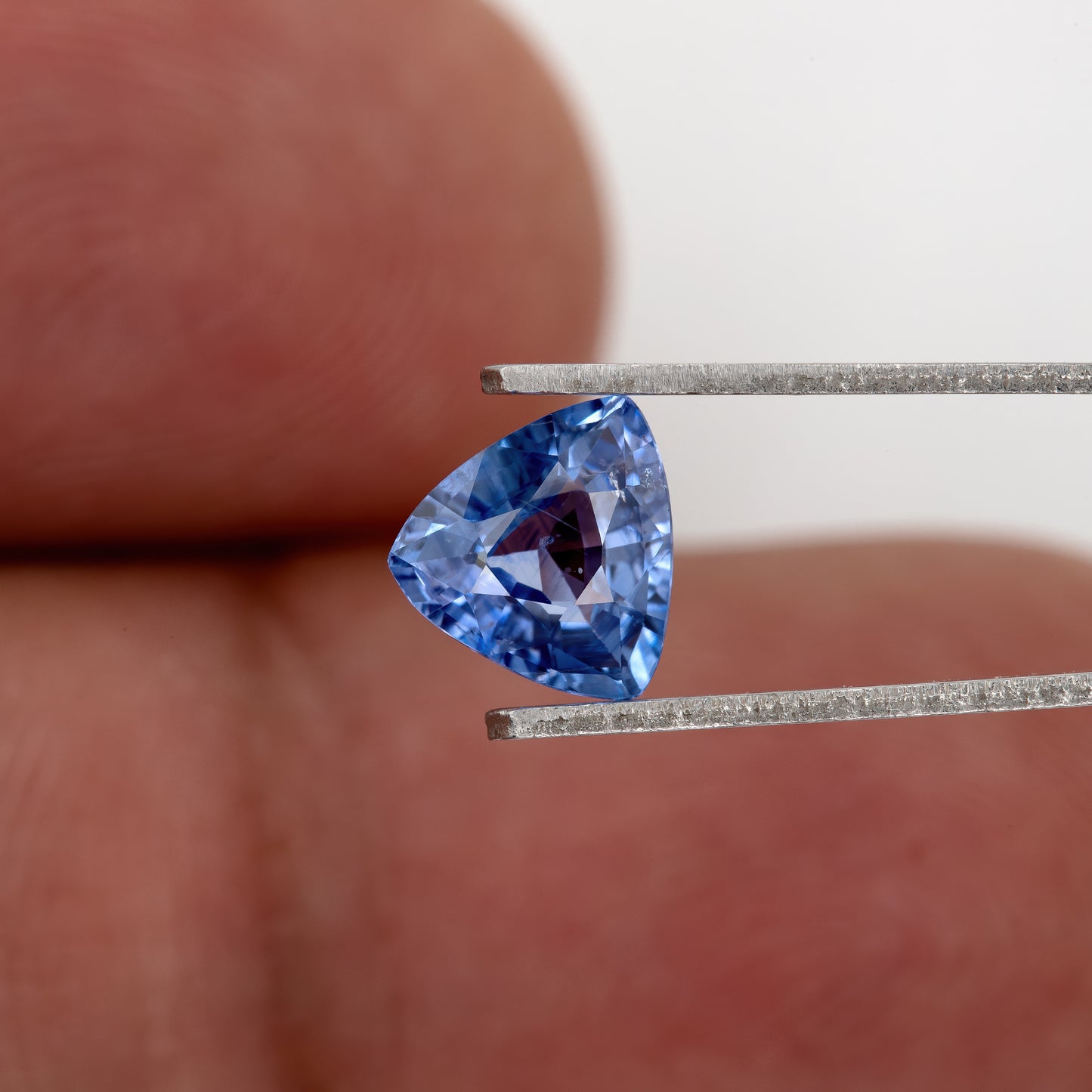 Vibrant Cornflower-to-Violet Blue Trillion Cut Sapphire | 1.07 Ct Unheated Natural Eye Clean Gem | Perfect for Rings or Pendants