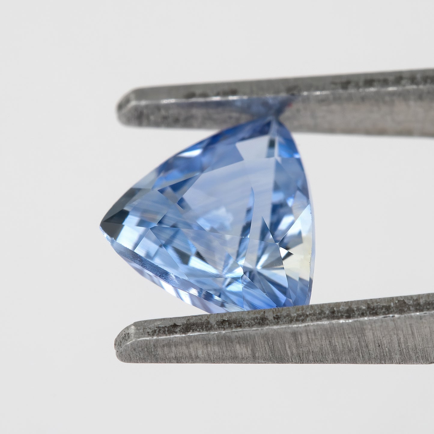 Light Cornflower Blue with Icy Brilliance Trillion Cut Sapphire | 1.26 Ct Unheated Natural Eye Clean Gem | For Statement Rings & Fine Jewelry