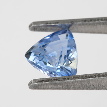 Light Cornflower Blue with Icy Brilliance Trillion Cut Sapphire | 1.26 Ct Unheated Natural Eye Clean Gem | For Statement Rings & Fine Jewelry