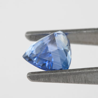 Light Cornflower Blue with Icy Brilliance Trillion Cut Sapphire | 1.26 Ct Unheated Natural Eye Clean Gem | For Statement Rings & Fine Jewelry