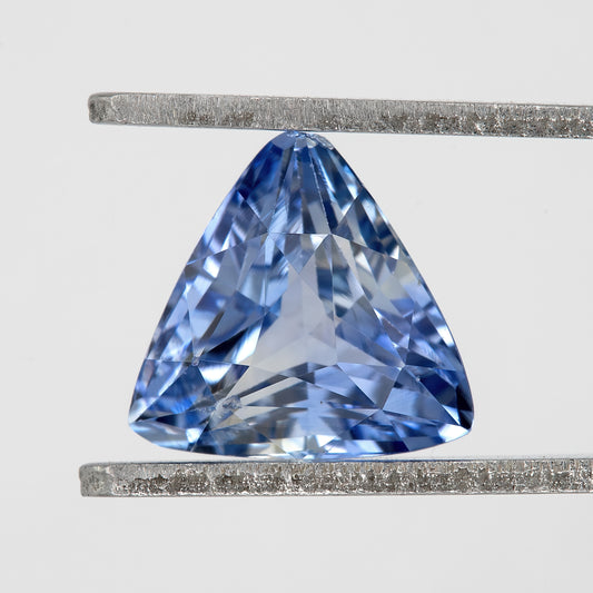 Open Violet-Blue Hue with Light Play | 1.37 Ct Natural Trillion Cut Sapphire | Unheated Blue Violet Gemstone | Loose Gem for Designer Jewelry & Custom Rings