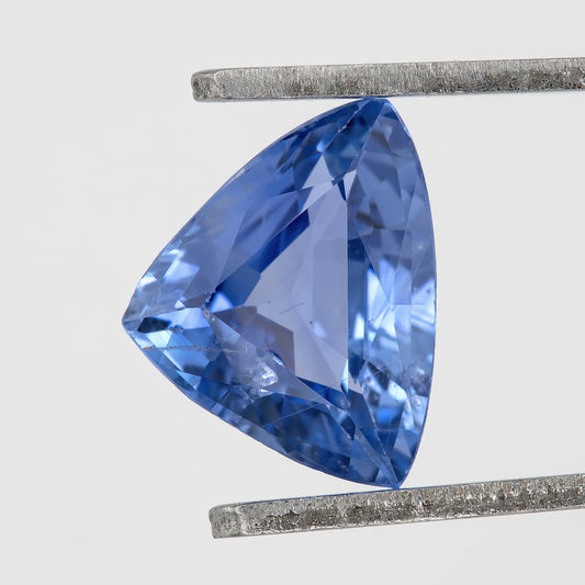 Bright Cornflower to Periwinkle Blue | 1.21 Ct Natural Trillion Sapphire | Unheated Blue Sapphire Gem | Triangle Cut Loose Stone for Bespoke Jewelry, Ring, or Pendant