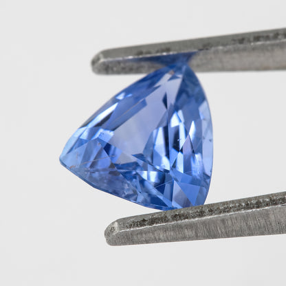 Bright Cornflower to Periwinkle Blue | 1.21 Ct Natural Trillion Sapphire | Unheated Blue Sapphire Gem | Triangle Cut Loose Stone for Bespoke Jewelry, Ring, or Pendant
