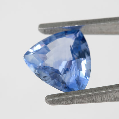 Vibrant Cornflower to Sky Blue | Natural Trillion Cut Sapphire 1.22 Ct | Eye Clean Untreated Blue Sapphire | Fine Gemstone for Statement Jewelry & Custom Rings