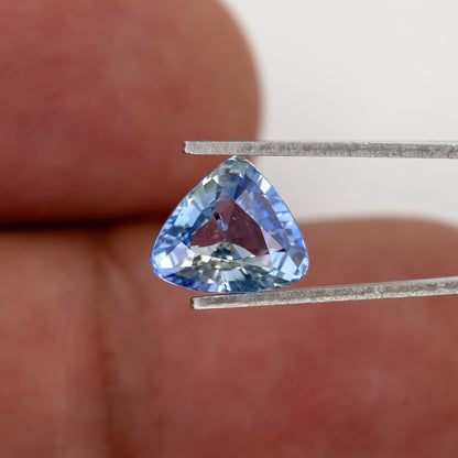 Bi-color Mix of Icy Blue | Natural Bicolor Sapphire 1.88ct | Oval Cut Eye Clean Blue and Champagne Yellow Gem | Untreated Gemstone for Statement Jewelry