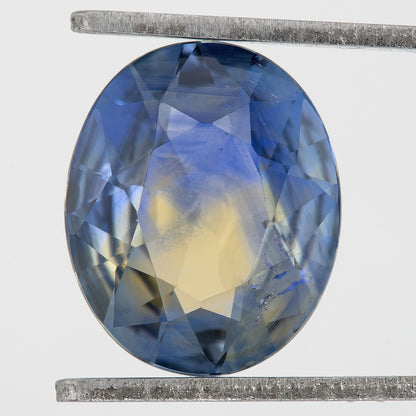Bicolor – Blue & Yellow | 2.58 Ct Sapphire Oval Cut | Natural Heated Ceylon Gemstone | Sapphire for Ring or Pendant | Eye Clean