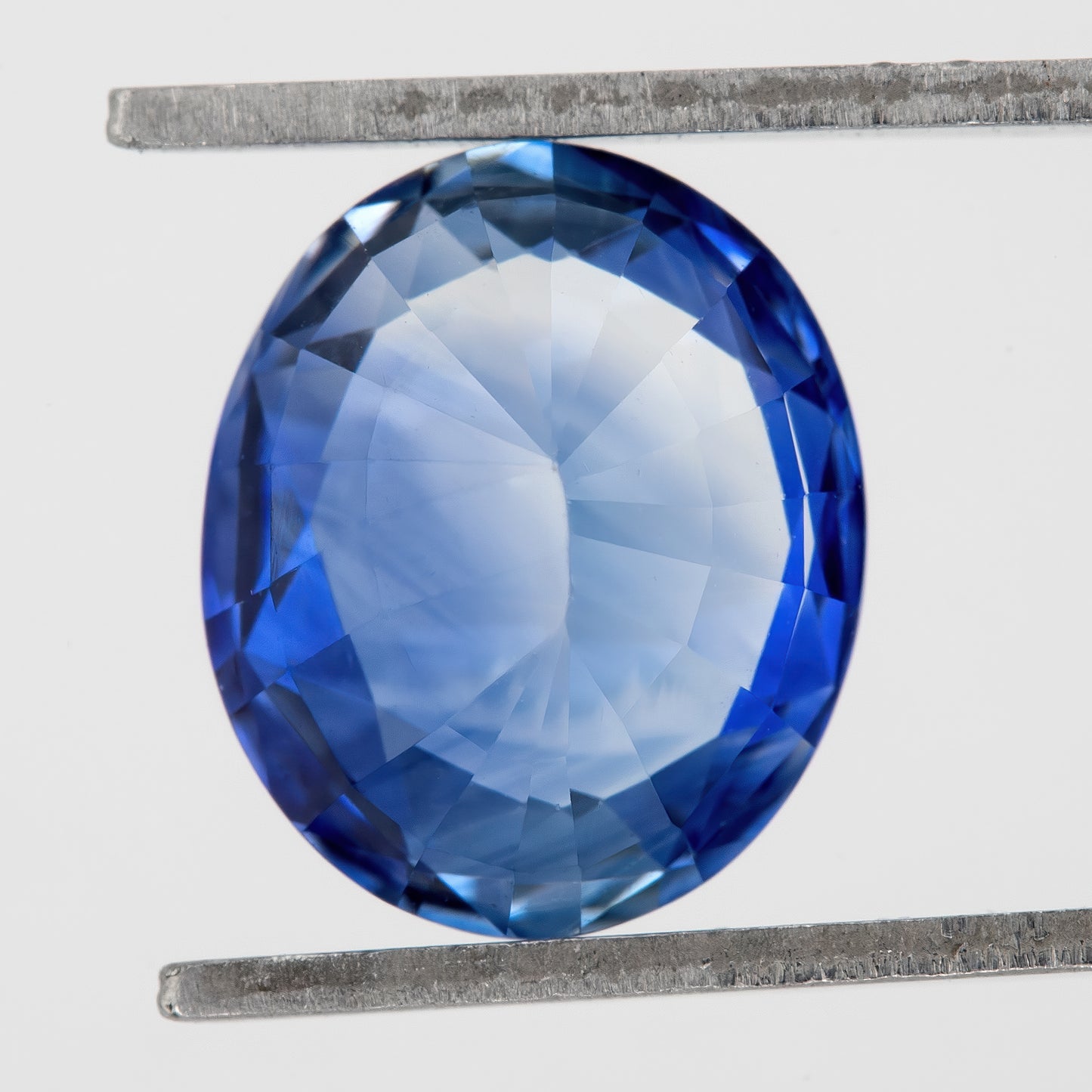 Bicolor – Blue & White | Natural Sapphire 2.96 Ct | Oval Cut Heated Ceylon Gemstone | Eye Clean Loose Sapphire for Fine Jewelry