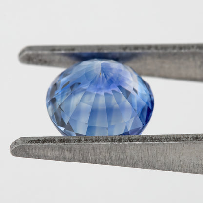 Bicolor - Blue & White | Natural Sapphire 1.73 Ct | Oval Cut Heated Ceylon Gemstone | Eye Clean Loose Stone for Fine Jewelry | Unique Cut