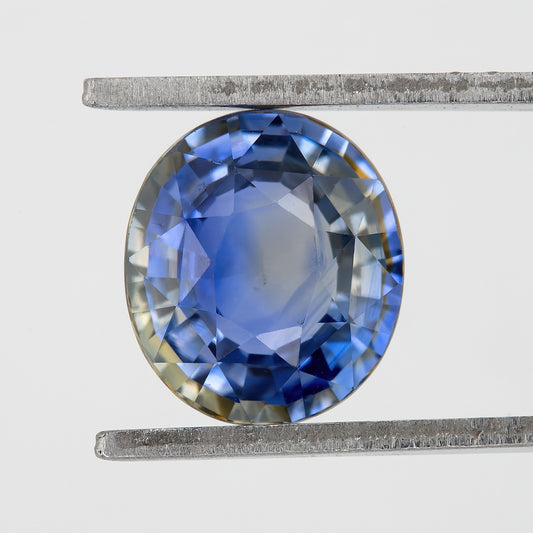 Bicolor – Blue | Natural Sapphire 1.83 Ct | Oval Cut Eye Clean Heated Gemstone | Loose Ceylon Sapphire for Jewelry Making | Unique Piece
