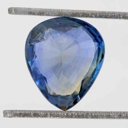 Bicolor – Blue & Yellow | Natural Sapphire 1.93 Ct | Pear Cut Heated Gemstone | Eye Clean Ceylon Loose Sapphire for Ring or Pendant
