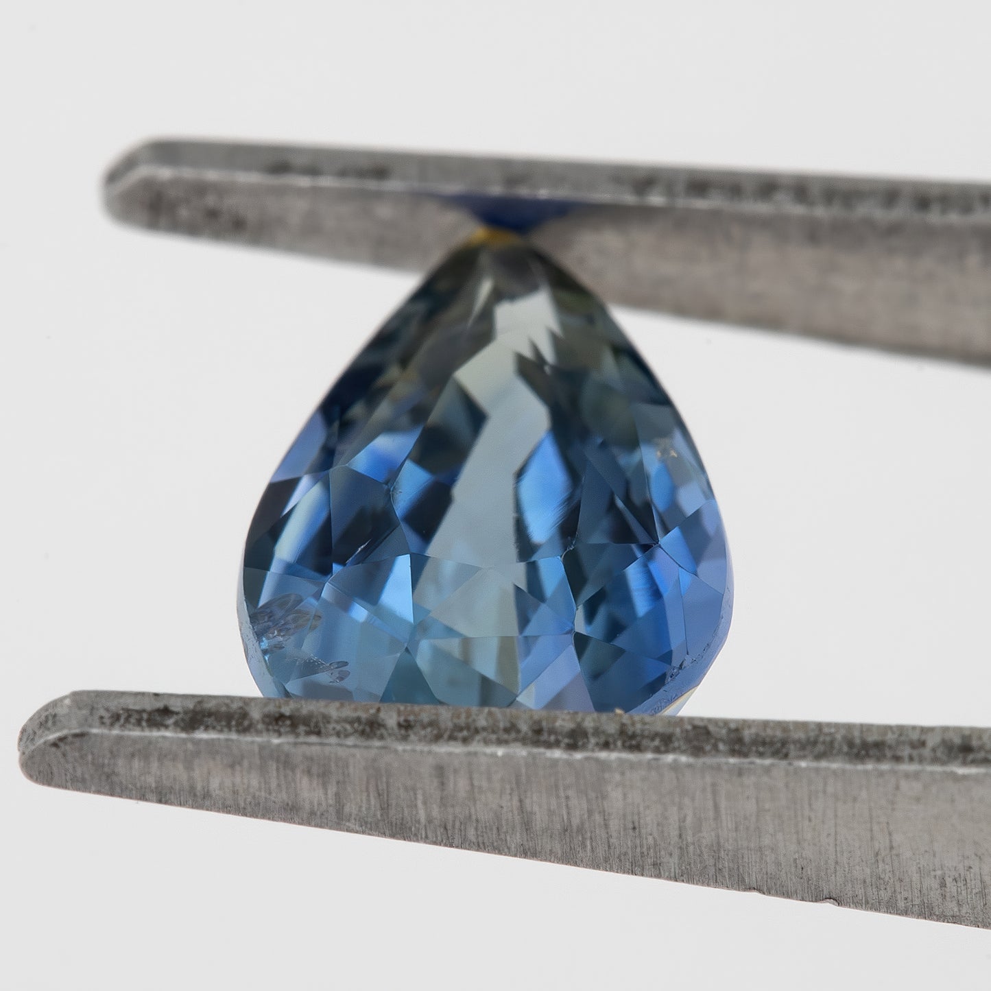 Natural Bicolor Sapphire 1.71 Ct | Pear Shape Blue Yellow Ceylon Gem | Eye Clean Heated Loose Stone for Fine Jewelry Design | KK34
