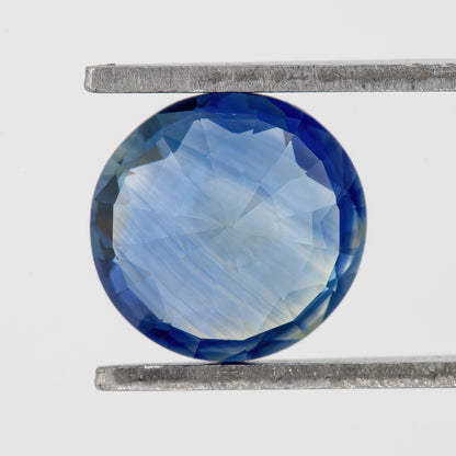Bicolor – Blue & Yellow | Natural Sapphire 1.56 Ct | Round Cut Heated Gemstone | Eye Clean Loose Ceylon Stone for Fine Jewelry Design