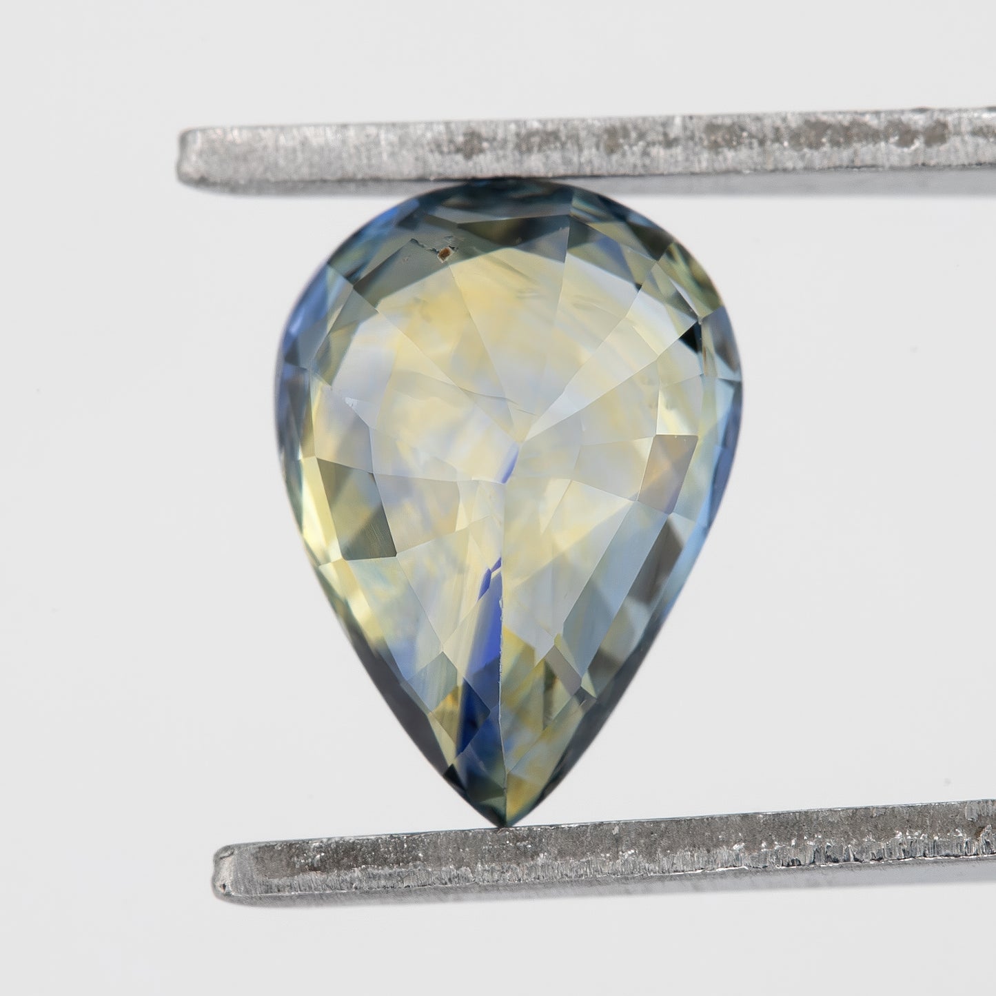 Bicolor – Blue & Yellow Sapphire 1.41 Ct | Pear Cut Heated Ceylon Gem | Eye Clean Loose Natural Stone for Fine Jewelry or Ring Design