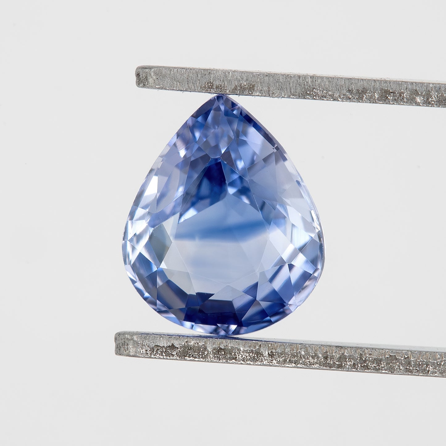Bicolor – Blue & White Sapphire 1.00 Ct | Pear Cut Untreated Ceylon Gemstone | Eye Clean Loose Stone for Fine Jewelry or Pendant Design