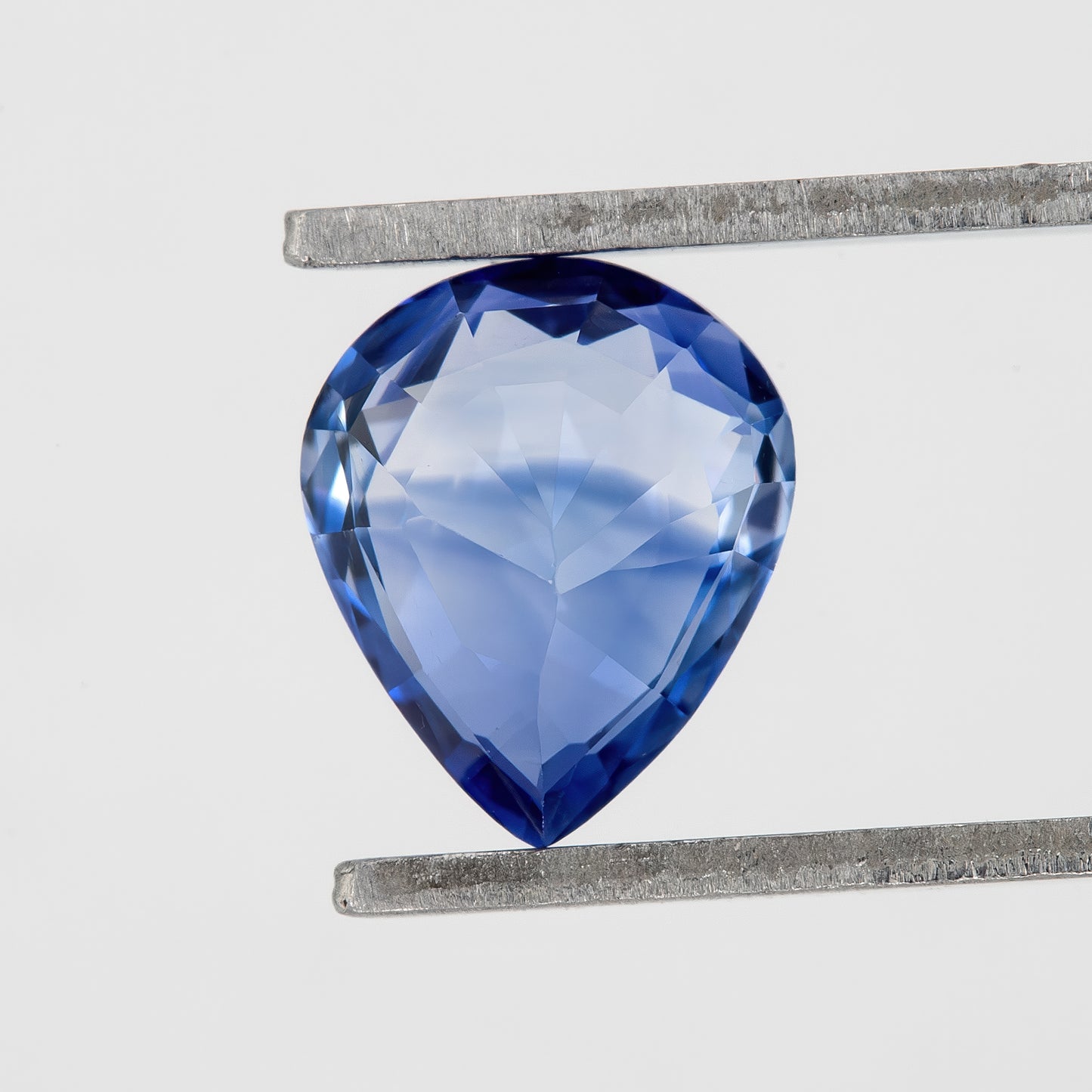 Bicolor – Blue & White Sapphire 1.00 Ct | Pear Cut Untreated Ceylon Gemstone | Eye Clean Loose Stone for Fine Jewelry or Pendant Design