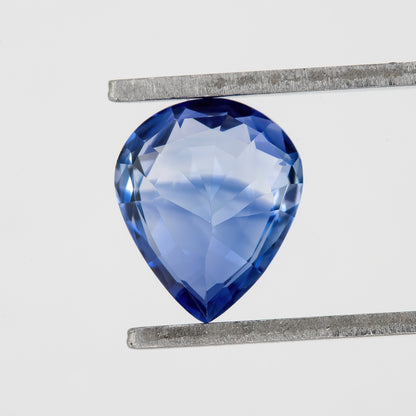 Bicolor – Blue & White Sapphire 1.00 Ct | Pear Cut Untreated Ceylon Gemstone | Eye Clean Loose Stone for Fine Jewelry or Pendant Design