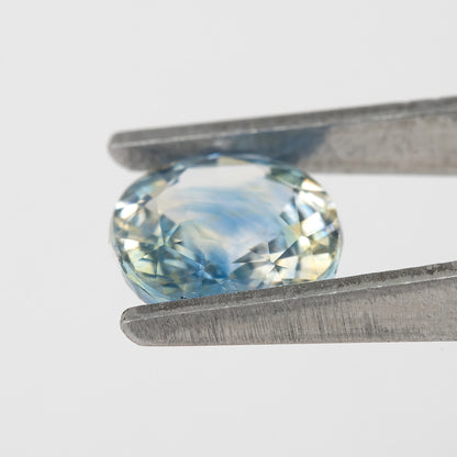 Bicolor – Blue & Soft Golden Yellow Sapphire 1.87 Ct | Oval Cut Untreated Eye Clean Ceylon Gemstone | Loose Stone for Fine Jewelry or Ring Design