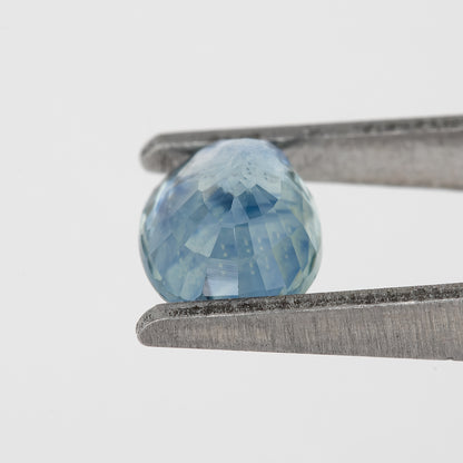 Bicolor – Blue & Icy White Sapphire 1.18 Ct | Oval Cut Untreated Eye Clean Ceylon Loose Gemstone | Rare Stone for Fine Jewelry Design