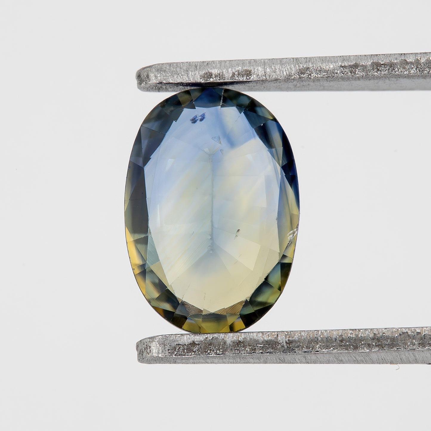 Bicolor – Blue and Champagne Yellow Sapphire 0.94 Ct | Oval Cut Untreated Natural Gemstone | Loose Ceylon Stone for Custom Jewelry Design
