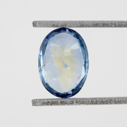 Champagne Yellow Blue Bicolor Sapphire | 1.05 Ct Natural Untreated Oval Cut Gem | Eye Clean Stone for Ring or Pendant | Fine Jewelry Use