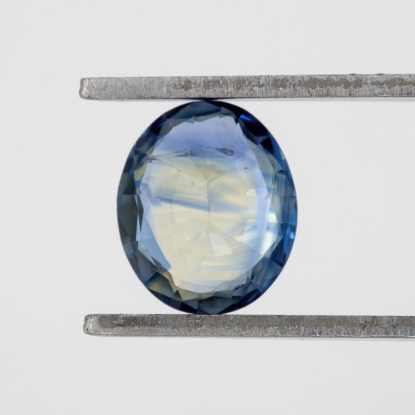 Blue Champagne Yellow Bicolor Sapphire | 0.99 Ct Natural Untreated Oval Cut | Eye Clean Gem for Fine Jewelry or Statement Ring