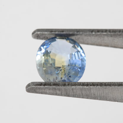 Champagne Yellow Blue Bicolor Sapphire | 0.88 Ct Natural Untreated Oval Cut Gem | Eye Clean Stone for Ring | Rare Luxury Jewelry Gem