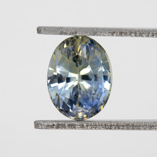 Champagne Yellow Blue Bicolor Sapphire | 1.55 Ct Natural Untreated Oval Cut Gem | Eye Clean Rare Stone for Designer or Statement Jewelry